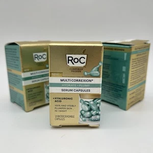 30 (10x3) RoC Multi Correxion Hydrate + Plump Serum Capsules + Hyaluronic Acid - Picture 1 of 11