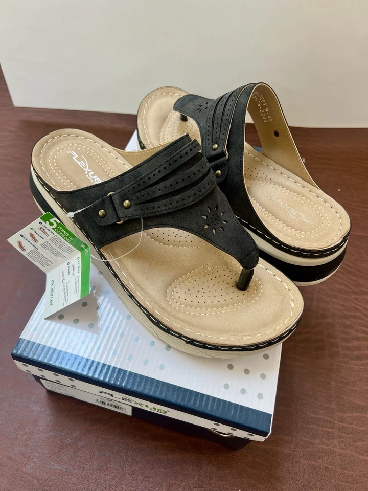 Women’s Spring Step Sandals Mosey-B Size 9 medium Black with Arch Support - Image 1 of 4