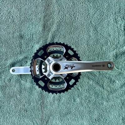 Juego de bielas Shimano Deore XT FC-M770 44/32/22T, Hollowtech II 9s plata 175 mm, BONITO Foto 1 de 4