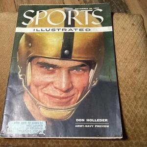 Sport Illustrierte mit Etikett Armee-Marine Don Holleder 28. November 1955. - Bild 1 von 4