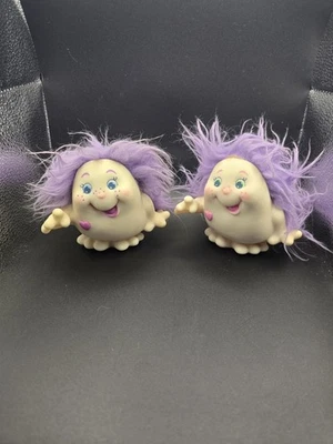 2 bebés vintage 1984 Playskool SnuggleBumms “felices” con cabello morado ¡LEER! Foto 1 de 4