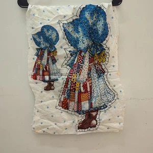 Bambola vintage Holly Hobbie blu cofano taglio e cucito pannello tessuto saluti americani  - Foto 1 di 15