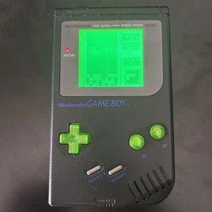 Custom Backlit Original Nintendo GameBoy DMG-01 Black Green Working - Picture 1 of 5