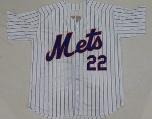 New York Mets Juan Soto #22 White Pinstripe Jersey MLB Adult Size Large - Picture 1 of 7