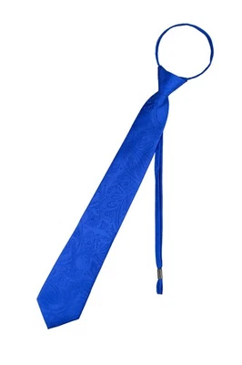 Corbata Vesuvio Napoli Preatada Para Hombre Paisley AZUL REAL Para Hombre Cremallera Cuello Corbata Foto 1 de 3