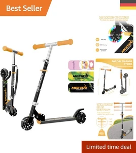 Klappbarer Kinder-Aluminium-Tretroller mit LED-Rädern - Höhenverstellbar für 3+ - Bild 1 von 2