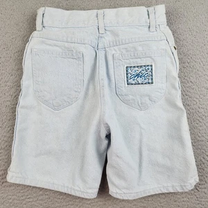 Vintage Chic Shorts Girls Small Light Wash High Rise Blue Denim Cotton Jeans 90s - Picture 1 of 7