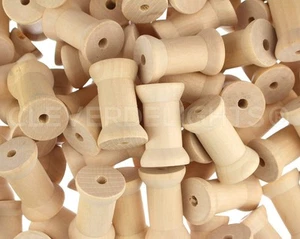 2" Wood Spools - 100 Pack - Empty Craft Spools - Thread Cord Wire Storage - Picture 1 of 4
