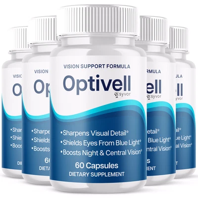 (pacote com 5) Optivell Vision Support Formula, Opti Vell Eye Health (300 cápsulas) - Imagem 1 de 4