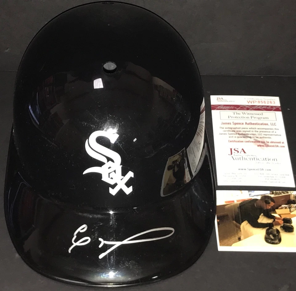 Eloy Jimenez White Sox Autographed Signed FS Souvenir Helmet JSA WITNESS COA - Image 1 of 1