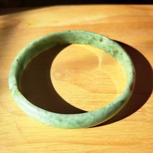 Jadegrün Armreif Natur Burmese Armreif Armband Große Größe 84,5 mm. B002 - Bild 1 von 12