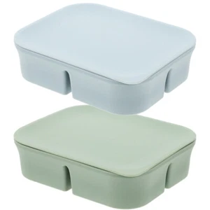 2 Pcs Storage Box Refrigerator Containers 4-compartment Snack Child - Picture 1 of 12