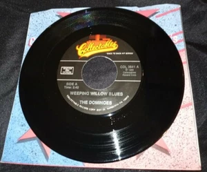 The Dominoes - Weeping Willow Blues / I am With You 7" 45 RPM NM Doo Wop 1989 - Picture 1 of 6