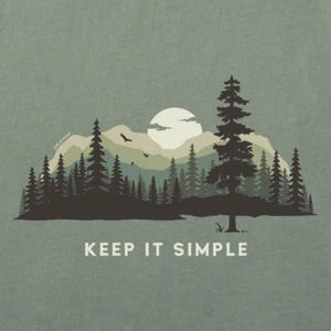 XL Neu mit Etikett Herren Life is Good Keep It Simple Evergreen Silo grün SS Crusher T-Shirt - Bild 1 von 3