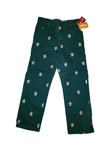 NWT GYMBOREE Girls Noble Forest Green embroidered Gingerbread pants size 7 - Picture 1 of 3