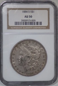 1884-S Morgan Silver Dollar NGC graded AU 50 - Bild 1 von 4