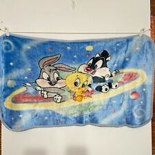 Vintage Looney Tunes Baby Bugs Tweety Sylvester Space Throw Silky Luxe Blanket