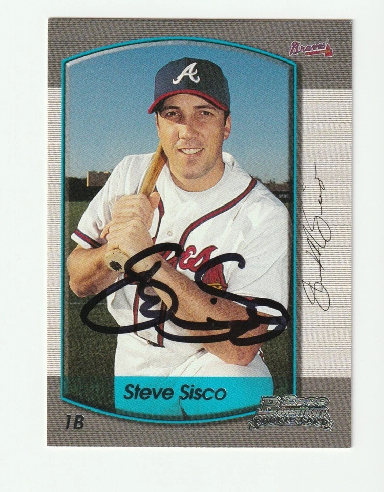 Steve Sisco Signed 2000 Bowman Card #83 RC Auto Atlanta Braves Autograph COA - Image 1 of 1