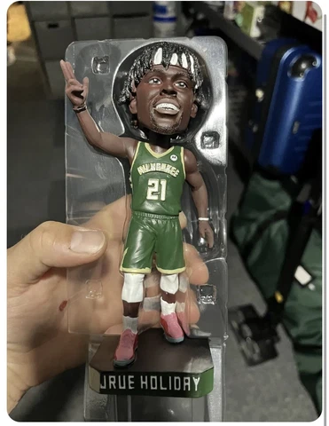 Jrue Holiday Milwaukee Bucks Bobblehead NIB 3 point collection member exclusive! Cover