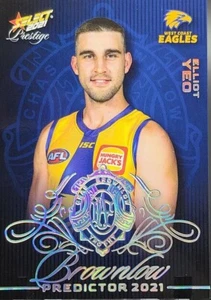 2021 AFL Select Prestige Brownlow Predictor Eliot Yeo BPP33 017/60 - Imagen 1 de 1