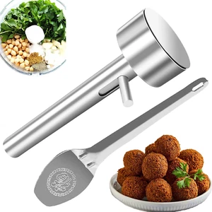 Falafel Scoop with Spatula, Stainless Steel Professional Falafel Maker Tool Food - Picture 1 of 6