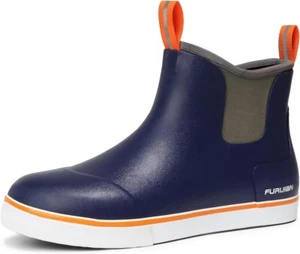Men's Deck Waterproof Rain Ankle Slip On Boots Neoprene Rubber Size 8 US - Picture 1 of 6