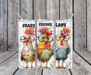 Crazy Chicken Lady Stainless Steel Tumbler - Picture 1 of 1