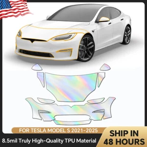 For Tesla Model S 2021-2025 Precut Paint Protection Film Clear Bra PPF TPU - Picture 1 of 22