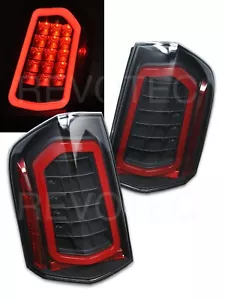 Black Full LED Tail Lights For 11-14 Chrysler 300 RH + LH w LED Reverse / Signal - Foto 1 di 5