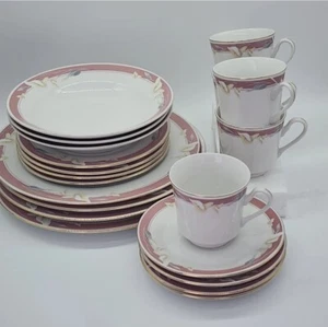 Majesty Taupe Fantasy #8394 Dinnerware Set 20-Pc - Picture 1 of 7
