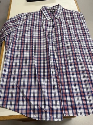 Croft & Barrow Mens Multicolored Plaid Button Down Collar Short Sleeve Shirt XXL - Image 1 of 4