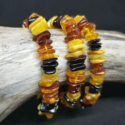 Vintage Natural Baltic Amber Multicolor Bracelet No Enhancement - Image 1 of 4