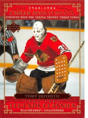 2004-05 UD Legends Classics #77 Tony Esposito - Image 1 of 2