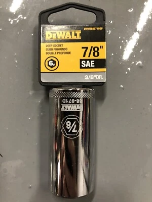 Dewalt 7/8” Standard Socket 3/8 Drive Deep 6 Point 88-971D - Image 1 of 2