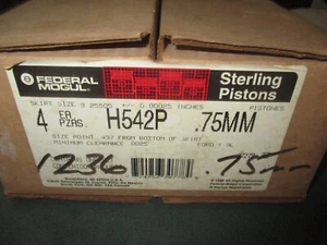 NEW 4 Piston Sealed Power H542P FITS FORD MERCURY 1.9L 116CU FREE SHIP CHEAPEST - Foto 1 di 4