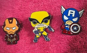 3 NEUE Avengers Marvel Anstecknadeln•WOLVERINE, IRON MAM & CAPTAIN AMERICA•Neuwertig - Bild 1 von 5