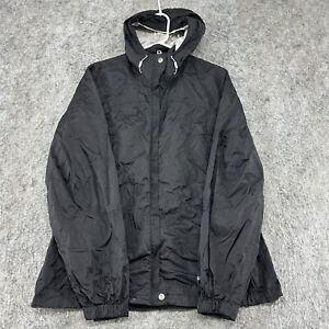Eddie Bauer Jacket Mens Small Black Full Zip Weatheredge Windbreaker Rain Coat