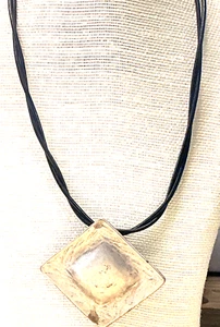 Collar Atenas Protasis Tono Plata Fundida Colgante Geométrico Lote 39D - Imagen 1 de 2