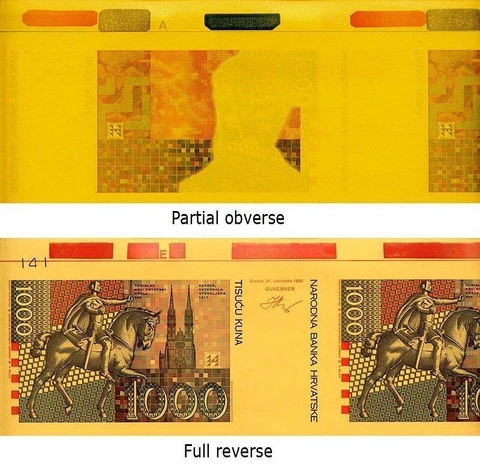 Croatia, 1,000 Kuna UNC -  Printing Proof. Sheet of 40 Notes Cover
