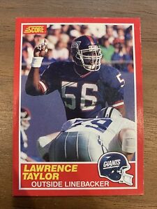 Lawrence Taylor 1989 Score Football #192 New York Giants NFL Hall of Fame NEW
