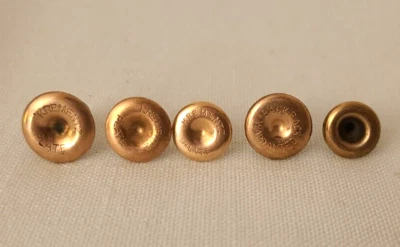 5 Collar/Cuff Buttons 3 Krementz Plated, 1 Back Rack, 1 Unbranded - Image 1 of 4