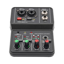 2Channel Mini Audio Mixer Bluetooth USB DJ Sound Mixing Console Amplifier Studio