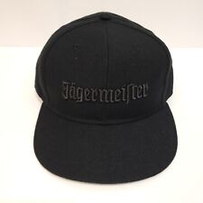 Jagermeister Triple Black Fitted Hat Size L/XL Cotton and Wool Blend