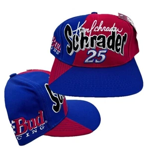 NWT Vintage Ken Schrader #25 Bud Racing Hat by AJD Sport Snapback Nascar - Picture 1 of 5