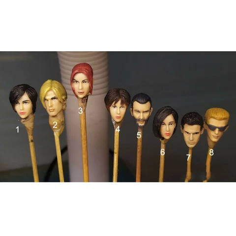 1/18 Resident Evil Head Sculpt Jill Leon Claire Ada Wong For 3.75" Acid Rain Cover