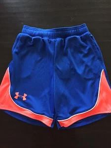 NWT Blue and Orange Youth Under Armour Girls Shorts - Picture 1 of 4