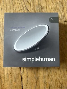 SimpleHuman - Sensor Mirror Compact - ST3030 - Black Stainless Steel New Open - Picture 1 of 6