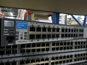 HP 2810-24G J9021A Managed ProCurve Network Switch 20x RJ-45 10/100/1000 ports - Afbeelding 1 van 2