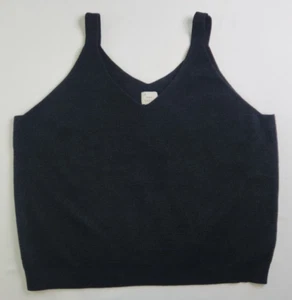 A New Day Womens Solid Black Sleeveless Halter Sweater Crop Vest Size XXL - Picture 1 of 7