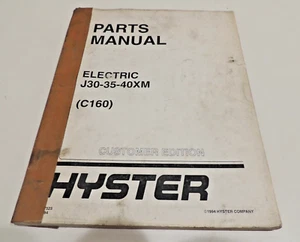 Manual de piezas Hyster 1994 eléctrico J30-35-40XM (C160) edición cliente - Imagen 1 de 4